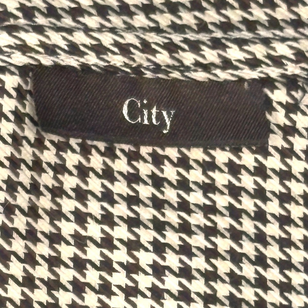 Zegna City Dress Shirt Mens 41 16 Brown Tan Houndstooth French Cuff Long Sleeve - Picture 2 of 10